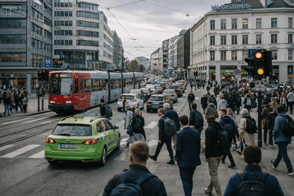 Majorstuakrysset i rushen. Vi er rørlegger på Majorstua, alltid i nærheten