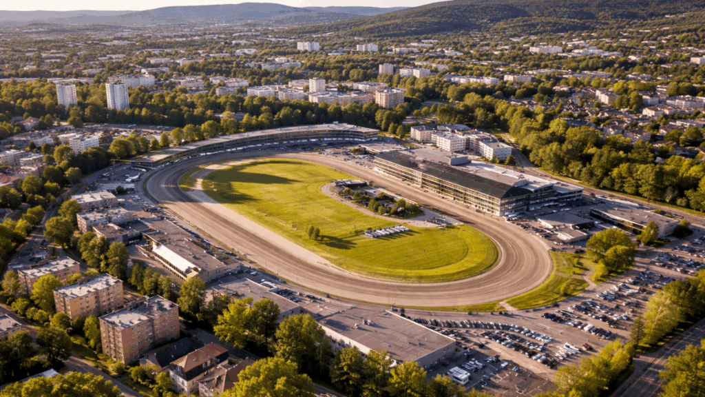 Bjerke travbane fra lufta. Bor du i området og har problemer finner du oss på rørleggervakt bjerke.